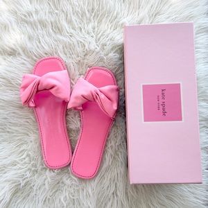 bikini bow slide sandals